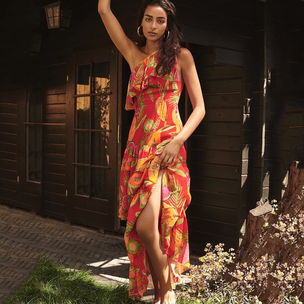 Anthropologie Farm Rio Papayas Maxi Dress - Picture 8 of 10